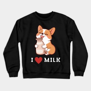 Cute Dog Milk Funny Crewneck Sweatshirt